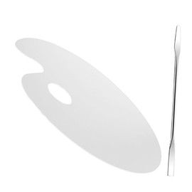 DOITOOL 1Set Acrylic Makeup Mixing Palette with Spatula Foundation Blending Tray for Easy Eyeshadow and Pigment Mixing Durable and Easy to Clean for Professional Makeup Artists