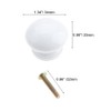 Mgoodoo 5PCS White Wood Knobs, 1.34'' Round Mushroom Wooden Knobs