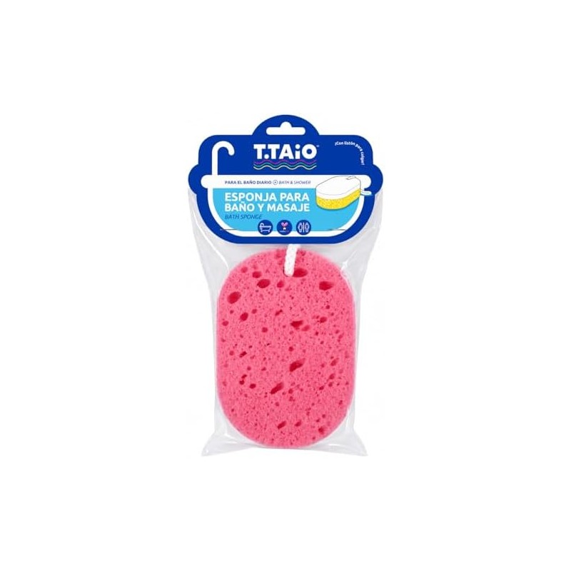 Esponja Exfoliante Doble Textura T.TAIO para Limpieza Corporal