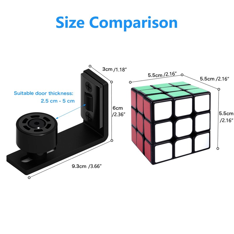 BONIKLUBA 1PC Adjustable Floor Guide Wall/Door Bottom Guide Black for