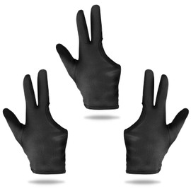 Kifmurase 3 Pcs Heat Resistant Three-Finger Mittens Glove, Heat-Proof Mitts for Barber Hair-Styling, Reusable Hair Dye Heat Protector Gloves for Perming Hair Straightening Curling Wand