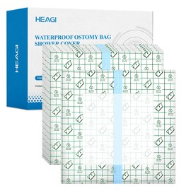 50 Pcs Waterproof Ostomy Bag Shower Cover 10x10cm, Stoma Bath Protector Shield Film with Non-Stick Pad, Colostomy Ileostomy Urostomy Bag Shower Guard Shield