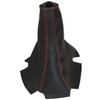 AERZETIX: Gear Stick Gaiter Faux Leather Black with Red Stitching