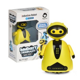 Tsiodot Innovative Sensor Robot Toy with LED Lights, Educational Interactive STEM Toy, Automatic Black Line Tracking, Operates via Drawing for Kids(Yellow)