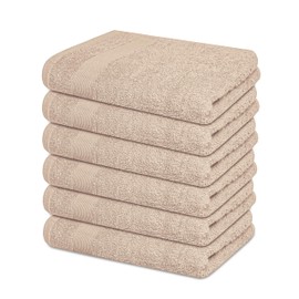 Softolle Premium 600 GSM Hand Towels –100% Combed Ring Spun Cotton Hand Towel - Pack of 6 Luxury Hand Towels - Highly Absorbent and Ultra Soft 16" x 30" inches (Taupe)