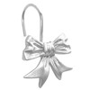 CHICTIE Bow Knot Decorative Shower Curtain Hooks, Silver Shower Rings