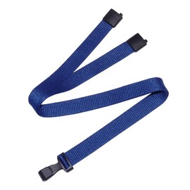 BETOOM 100 Pack Bulk Polyester Breakaway Lanyards with Plastic No Twist Clip & Safety Breakaway Clasp-Great for Radiology-School Hospital-MRI Safe-Neck Strap I.D. Badge Holders 36”(Blue)