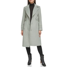 Kenneth Cole Women's Wool Blend Overcoat, Military Sage, X-Large