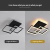 Garwarm Modern LED Ceiling Light, Dimmable 3 Heads Squares Ceiling