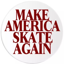 Kiwi Gifts Make America Skate Again - 3 Pack Circle Stickers 3 Inch - MAGA Parody Skater