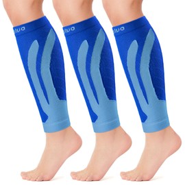 CAMBIVO CAMBIVO 3 Pairs Calf Compression Sleeve for Women Men, Leg Support for Shin Splints (Dark Blue,Large-X-Large)