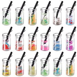YionZian 39Pcs Mixed Imitation Mini Resin Milk Tea Charms Fruit Tea Charm Glass Bottle Pendants For DIY Earring Necklace Bracelet Bag Decor Jewelry Making Supplies