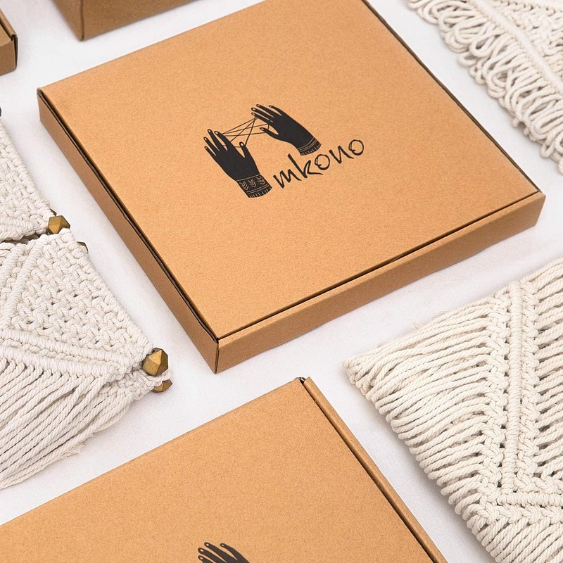 Mkono Macrame Plant Hangers, 5 Pack Different Tiers Indoor Hanging