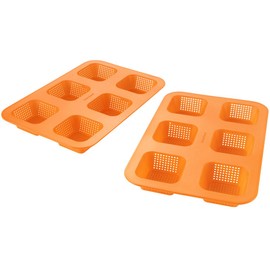 Betty Bossi Bread Pan 2 pcs. 25x17x3cm in Orange, 28 x 28 x 13 cm