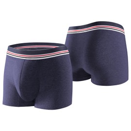 Incontinence Underwear for Men Washable 2 Pack Mens Incontinence Boxer Briefs Leak Proof Underwear for Men Reusable Incontinence Underwear 80ML, （Blue, 3X-Large