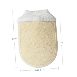 Beavorty Natural Loofah Bath Set Pc Exfoliating Gloves Lotion Applicator Bath Mitt Body Scrubber Loofah Slices Random Style