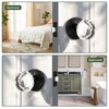 Lepushom 6 Pack Crystal Door Knobs Interior, Elegant Matte Black