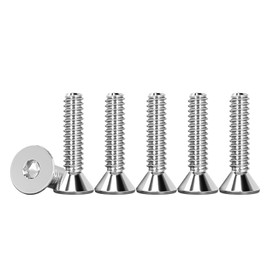 Drenky Pack of 50 M3 x 16 mm Countersunk Screws Stainless Steel V2A VA A2 Countersunk Head Screws DIN 7991 / ISO 10642 Threaded Screws Rustproof Silver Socket Screws Metric Standard Thread