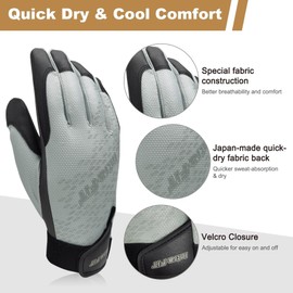 Intra-FIT Extra Grip Racquetball Glove, Quick-Dry Breathable Pickleball Gloves Light Grey (X-Large, Right Hand)