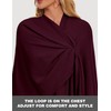 PULI Womens Elegant Cross Front Shawl Wraps Knitted Ponchos Cape