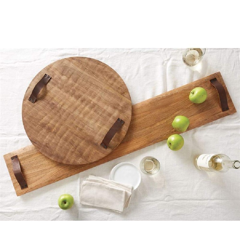 Mud Pie Long Oversized Wood Board 8" x 42", Brown