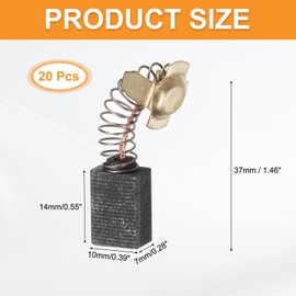 sourcing map 20 Pack Carbon Brushes Set Replaces 17x11x7mm for Most Power Tools Electric Hammer Drill Motor Circular Saws Replacement Part