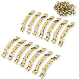 CZ Store Photo Frame Hangers - ✮ 200 Phillips Screws - Gold Metal Hooks - Frame Fitting Set for Pictures, Paintings, Wall Artwork, Canvas, Clocks, Posters