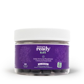 Immune Ready - Kids Gummies with Beta Glucan, Elderberry, Vitamin C, D3, Zinc - Non-GMO, Vegan, Sugar Free - Mixed Berry Flavor - 60 Gummies