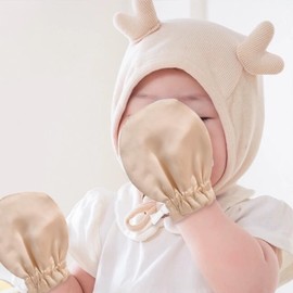 [HONGYU BUY HOLDING] Baby Anti-Scratch Silk Gloves, 100% Mulberry Silk 19mm, Face Scratch Resistant All Inclusive Hand Mittens, Thin Anti-Eating Hand Cute Gloves for Newborn, Buy at least 3 Pairs,
