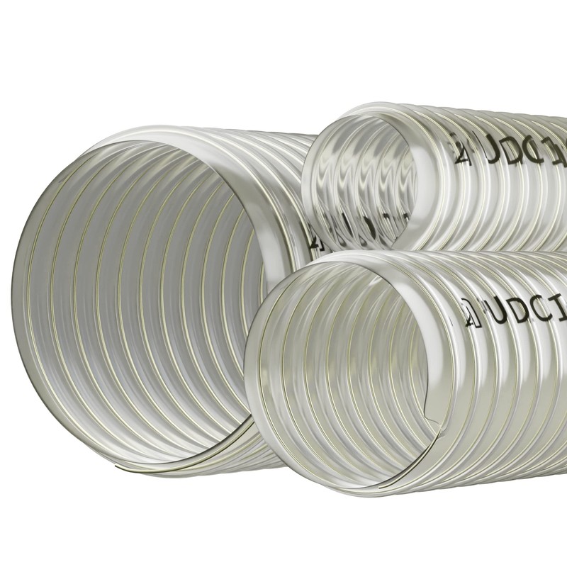 80mm / 3 Inch Clear Polyurethane Pipe for Dust, Fumes,