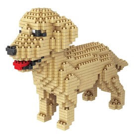 Bits and Pieces - Dachshund 3-D Block Puzzle - Dog Breed Building Blocks - 898 Piece Construction Model Set