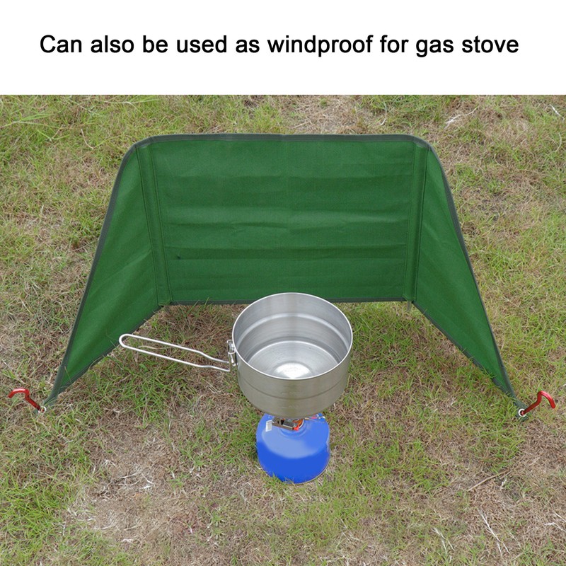 Camping Windbreak Green Stove Outdoor Foldable Windscreen for Garden Grill