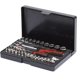KS Tools 918.064 CHROME+ Socket Set, 40 Pieces, 1/4-Inch