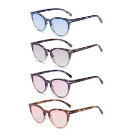 Bevi Ladies Stylish Reading Sunglasses Cateye Reader with Spring Hinges Great Value Glasses Readers for Women RS6045-4.00