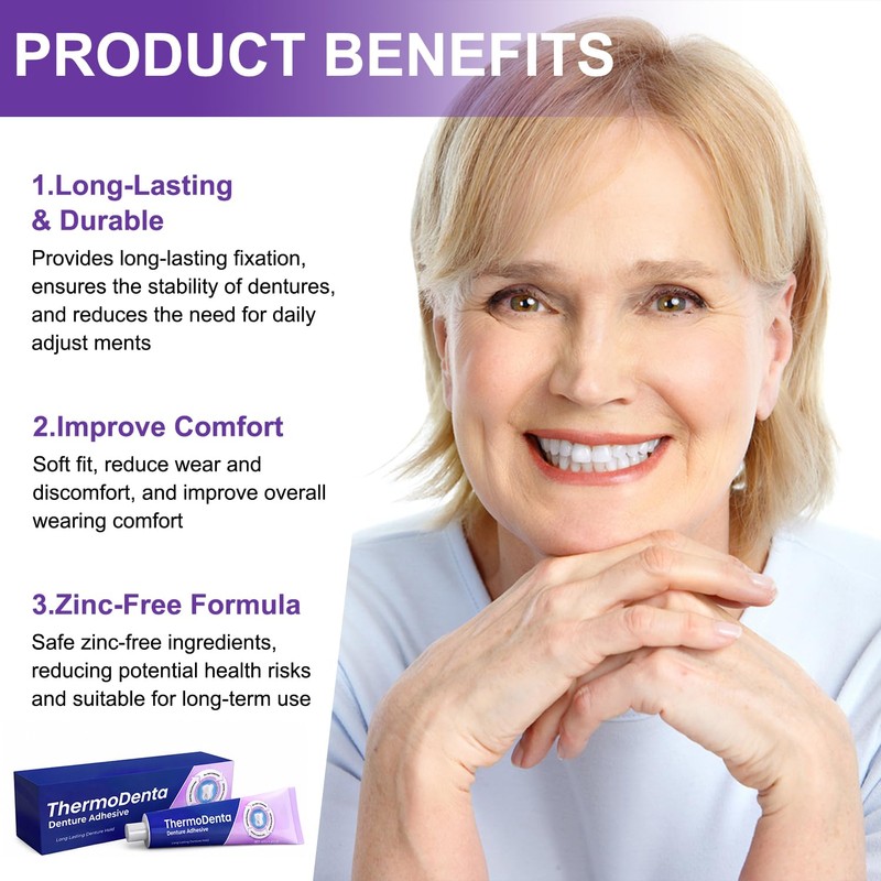 2Pcs Glow Denture Adhesive,Thermo Dental Denture Adhesive,Thermoplastic Denture Adhesive,Extra Strong