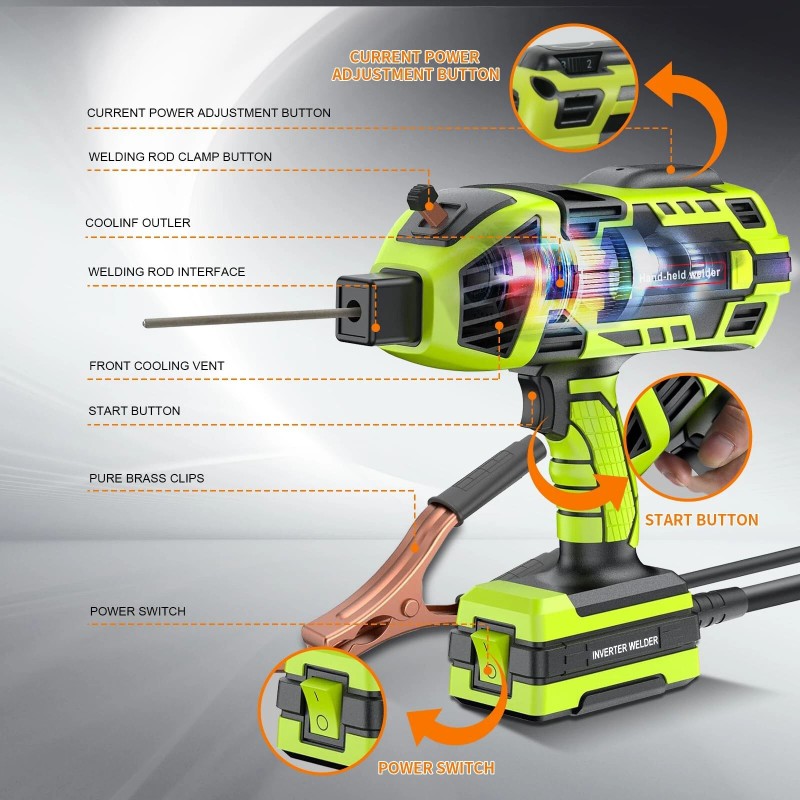 YesRight Handheld 110V 120Amp ARC Welder with Digital Display IGBT