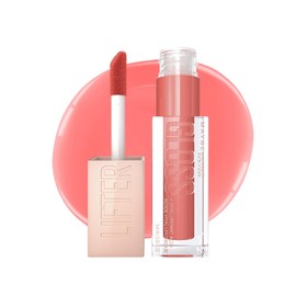 MAYBELLINE Brillo Labial Lifter Gloss Candy Drop Peach Ring, 5.4ml, de Larga Duración, con Ácido Hialurónico, Aspecto más voluminoso, Brillo hidratante hasta por 4H, con aplicador XL para una aplicación uniforme