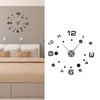 3D DIY Digital Wall Clock Kit with Adhesive Sticker Scale