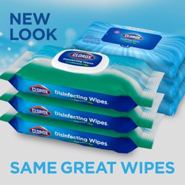 CLOROX Clorox Disinfecting Wipes, Bleach Free Cleaning Wipes, Household Essentials, Fresh Scent, Moisture Seal Lid, 75 Wipes, Pack of 3 (New Packaging)