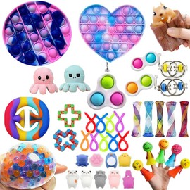 Sensory Toys Push Bubble Toy Decompression Toys Set for Children Adults Party Gifts