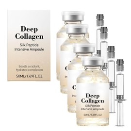 Deep Collagen Anti-Wrinkle Cream In Serum, Deep Collagen Silk Peptide Intensive Lifting Ampoule Serum for Face Tightening and Lifting, Anti Aging Face Serums for Women (4PC)