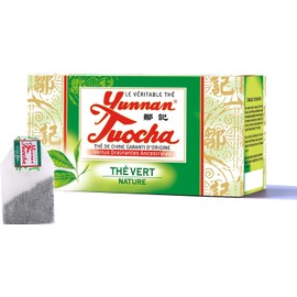 Yunnan tuocha Zouji Green Natural Tea - 100 Tea Bags (Pack of 5 x 20) - 200 g - Tea from China with Guaranteed Origin
