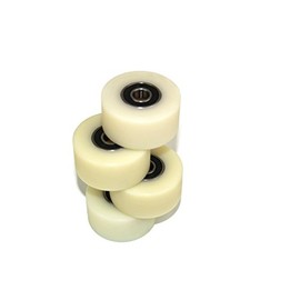 Smart Machines (50-25-10) 4 x 50mm Diameter Milled Nylon Rollers Made in EU (25mm Wide - 10mm Bearing)