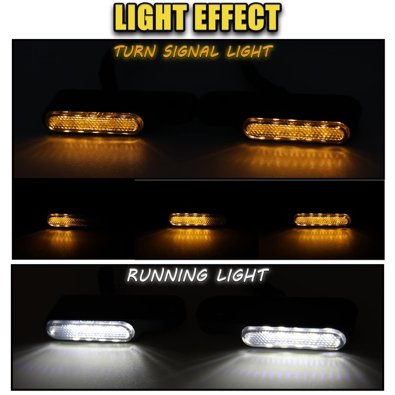DREAMIZER Universal Motorcycle Handlebar LED Flowing Water Turn Signal Mini