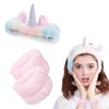 CJQRL Unicorn Hairband, Hair Band and Bracelets, Headband Wrist Wash