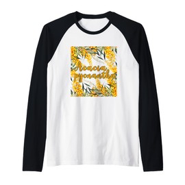 Australian Wattle,Wildflowers,Gift for Women Nature Funny Raglan Baseball Tee