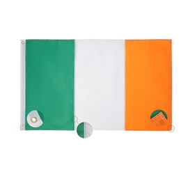Irish Flag 3X5 Feet Outdoor Ireland Flag Heavy Duty Irish Flags for Outside National Country Flag for St Patricks Day with 2 Brass Grommets