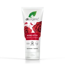 Dr Organic Rose Otto Lotion, Moisturising, Mature Skin, Mens, Womens, Natural, Vegan, Cruelty-Free, Paraben & SLS-Free, Recycled & Recyclable, Organic, 200ml, Packaging may vary