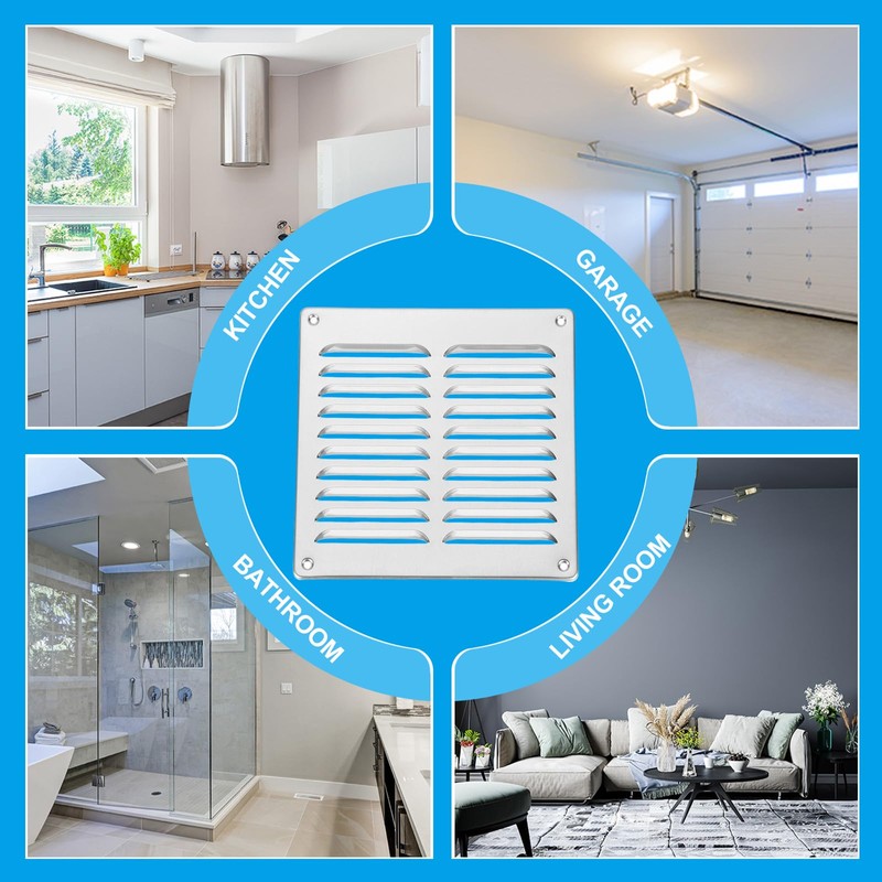 PATIKIL 8x8 Inch Aluminum Vent Cover, Screen Air Grille Ventilation