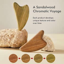 CHOSIN Gua Sha Facial Tools: Face Massager Tool for Lymphatic Drainage - Natural Guasha Face Sculpting Tool for Skin Care (Sandalwood)